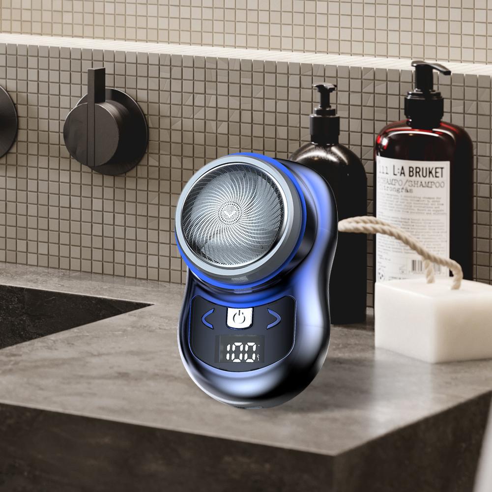 Mini Electric Shaver Portable Household Shaving Machine 180mAh USB Rechargeable Digital Power Display Removing Chest Body Hair