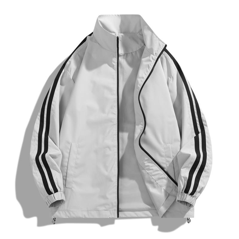 Wind Retro Classic Double Bar Simple Outdoor Windproof Waterproof Commuting Loose Casual Stand-up Collar