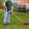 Multifunctional 5 In 1 Lawn Mower, 2-Stroke Gas Weed Trimmer, Cordless Hedge Trimmer, Telescopic Chainsaw Hedge Pruner Weeder