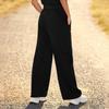 Women's Winter Sweatpants Solid Color Casual Pants Women's Fleece Sweatpants Wide Leg Straight Pants