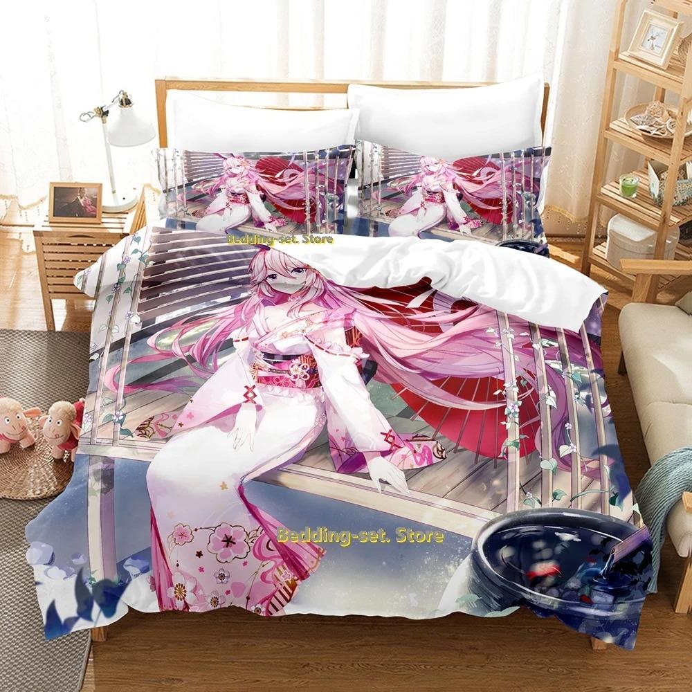 SkinFriendly Cozy Single Twin Full Queen King Benghuai Xueyuan Size Bed Adult Kid Bedroom Duvetcover Sets 3D Anime Quilt