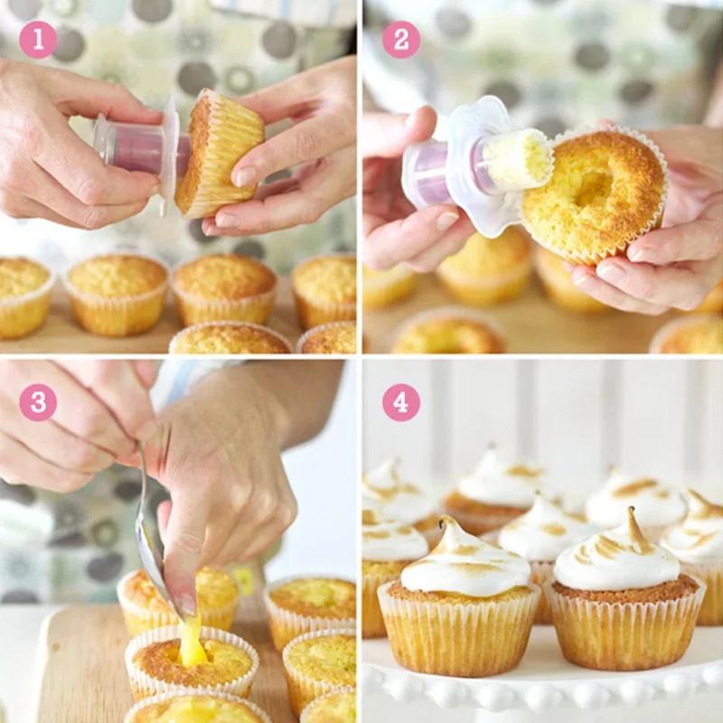 Astray corer, decorative dispenser, cake filler, muffin cake filling tool, cupcake corer plunger cutter