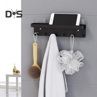Kitchen Storage Rack Organizer with Hooks Easy To Install No-Drill Wall-Mounted Organizer Kitchen Utensil Holder with Shelf