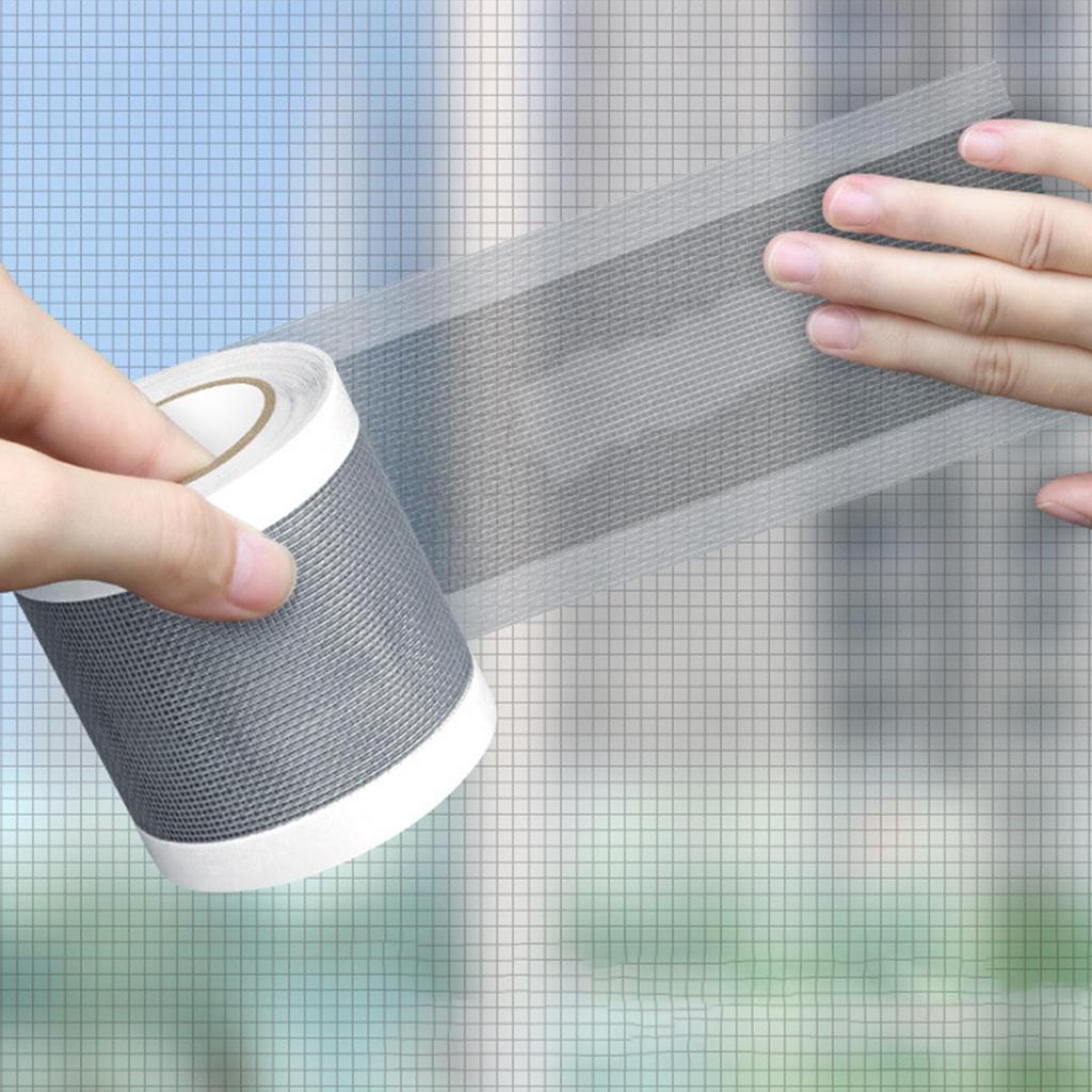 Window Screen Repair Tape Self Adhesive Mosquito Net Repair Patch Anti-Insect Fly Mesh Broken Hole Sticker Cuttable Mesh Tapes