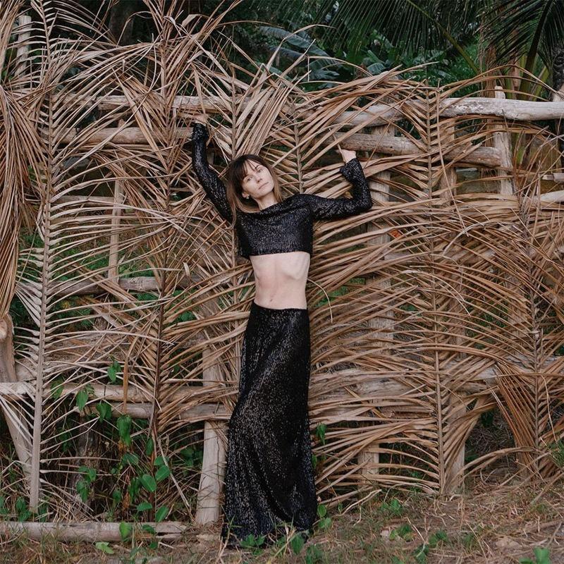 Women's Long Sleeve Sequins Casual Short Top