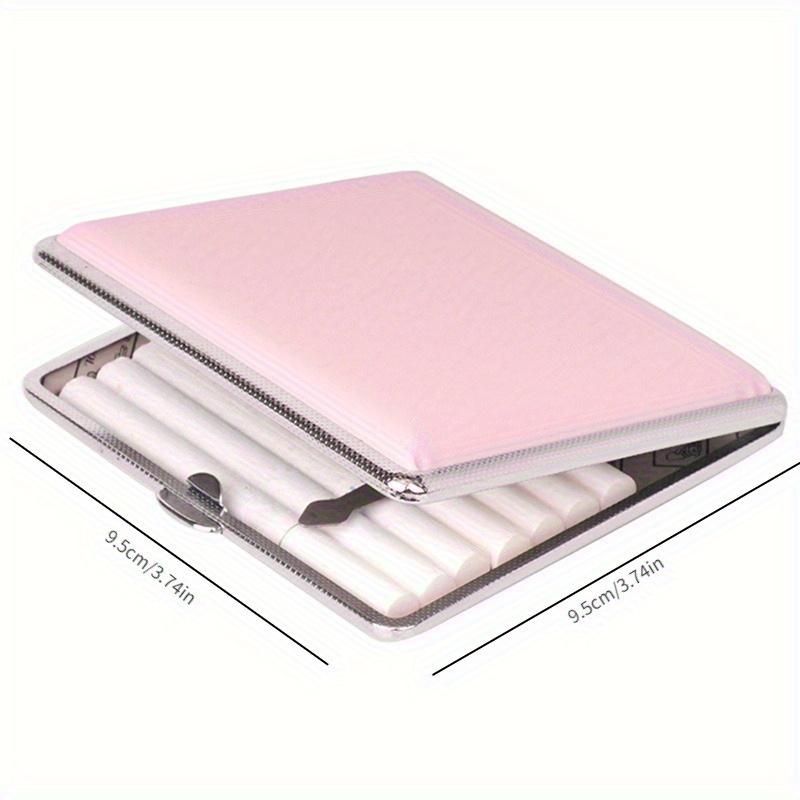 Fashionable Double Leather Cigarette Case with Multi Colored Stainless Steel Cigarette Box for Men