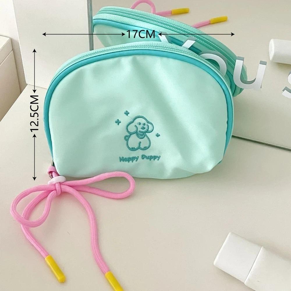 

New Cute Puppy Makeup Bag Lightweight Large Capacity Canvas Storage Bag Inner Pocket Waterproof Cosmetic Pouch Travel Use