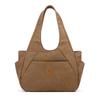 Womens Canvas Tote Bag With Zipper Pockets For Daily Urban Use