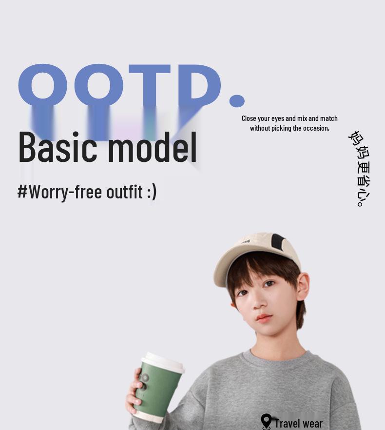 Boys' Autumn Print Pullover Sweatshirt - Stylish Loose Long Sleeve Top