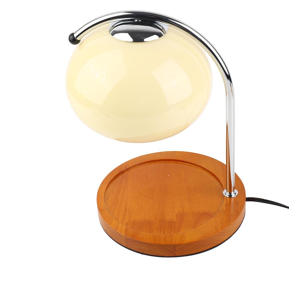Lampa na ohrievanie sviečok Drevený stojan Železný stojan Sklenené tienidlo Dekoratívna Retro lampa na topenie sviečok s
