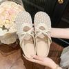2025 Fashionable Outer Slippers New Cool Slippers Female Mary Jane Hollow Designer Summer Flat Slippers Female