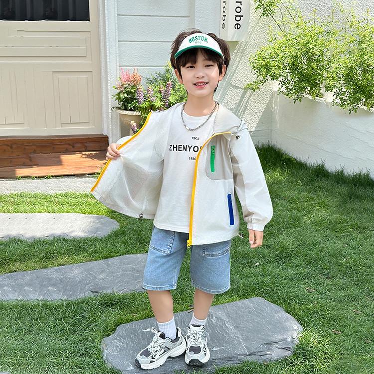 Kids' Summer UV Protection Hooded Jacket – Stylish and Lightweight for Boys and Girls