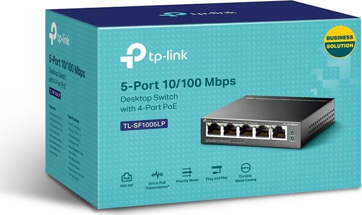 TP-Link TL-SF1005LP Network Switch 4 Port PoE Not-specified