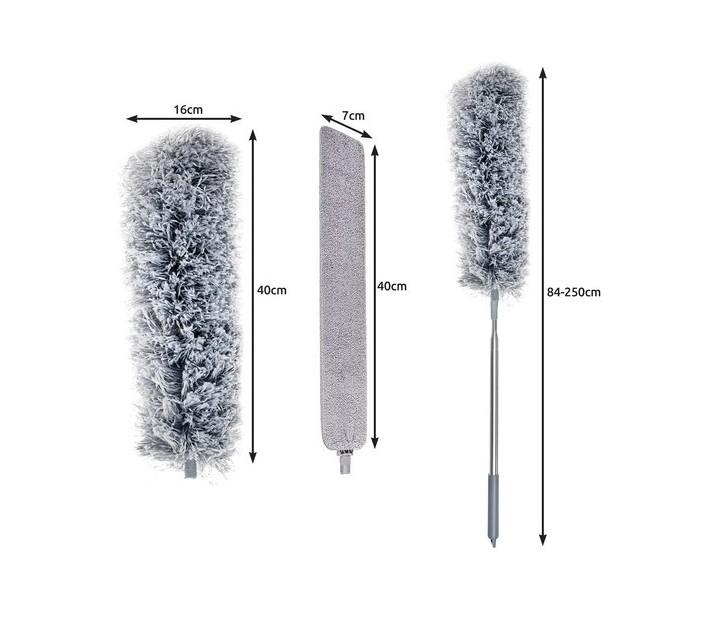 TELESCOPIC BRUSH FOR DUSTING COBWEBS - 250cm + 2 OVERLAYS
