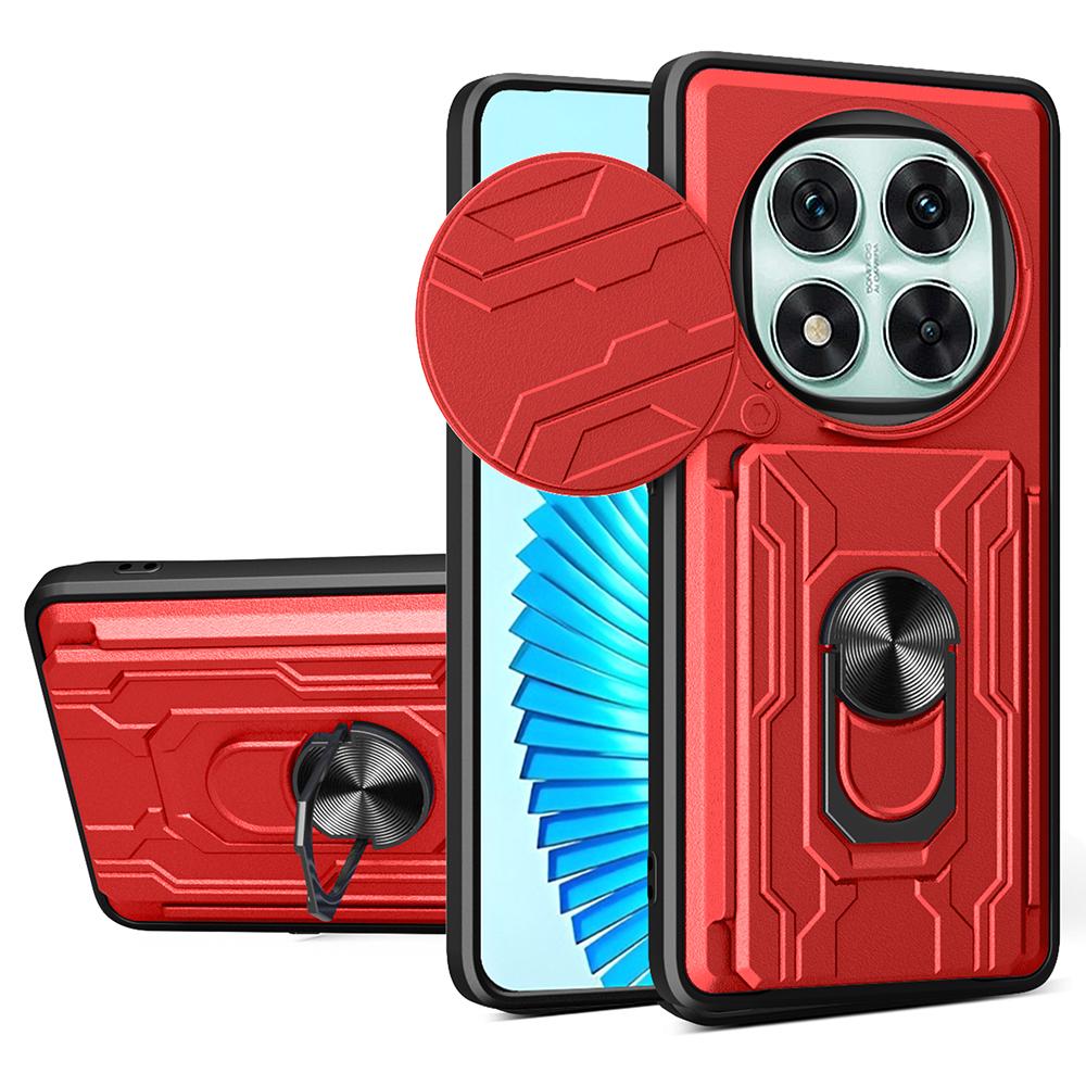 For Xiaomi Redmi Note 14 Pro 5G/Poco X7 5G Case PC+TPU Kickstand Phone Back Cover with Camera Slider