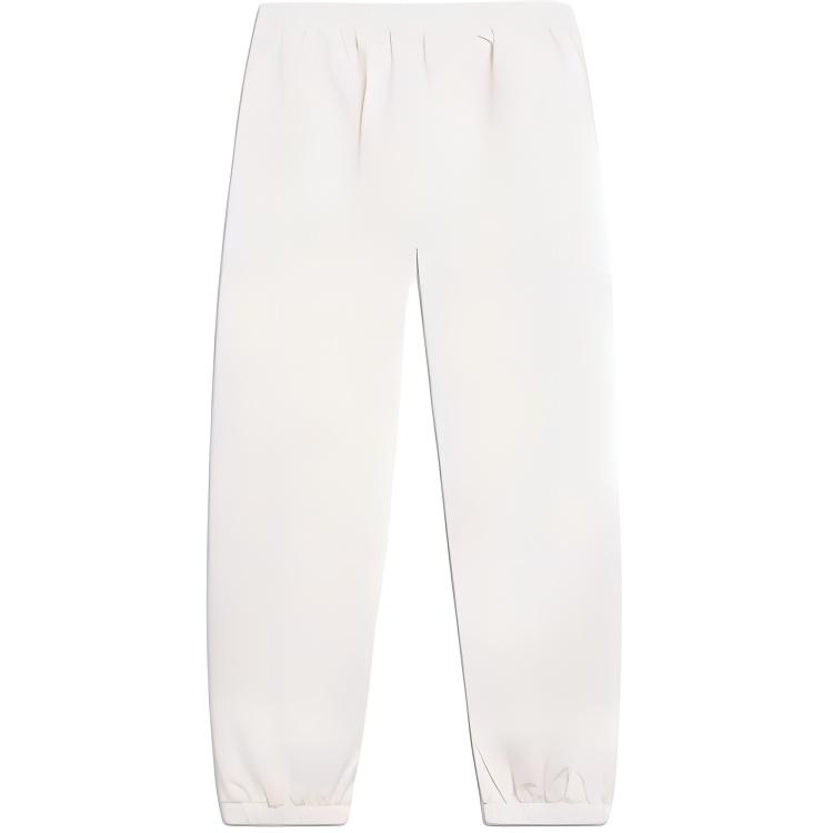 Li-Ning Sports Trend Series Color-Block Tapered Woven Knit Joggers Women bottoms Off-White AYKU036-2