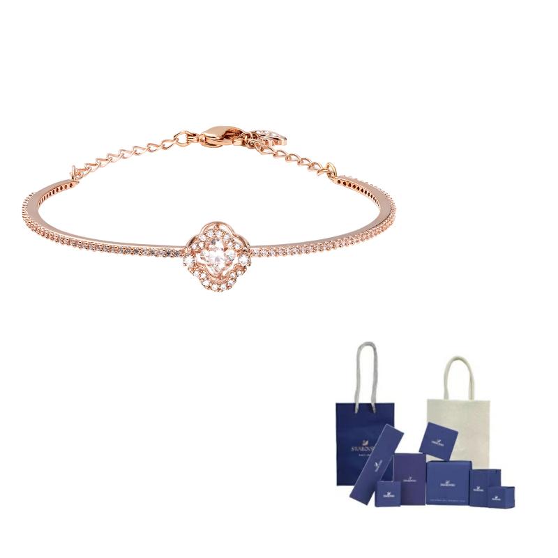Swarovski Rose Gold tone Plated Bracelets Womens M-OriBraBoxAndBag
