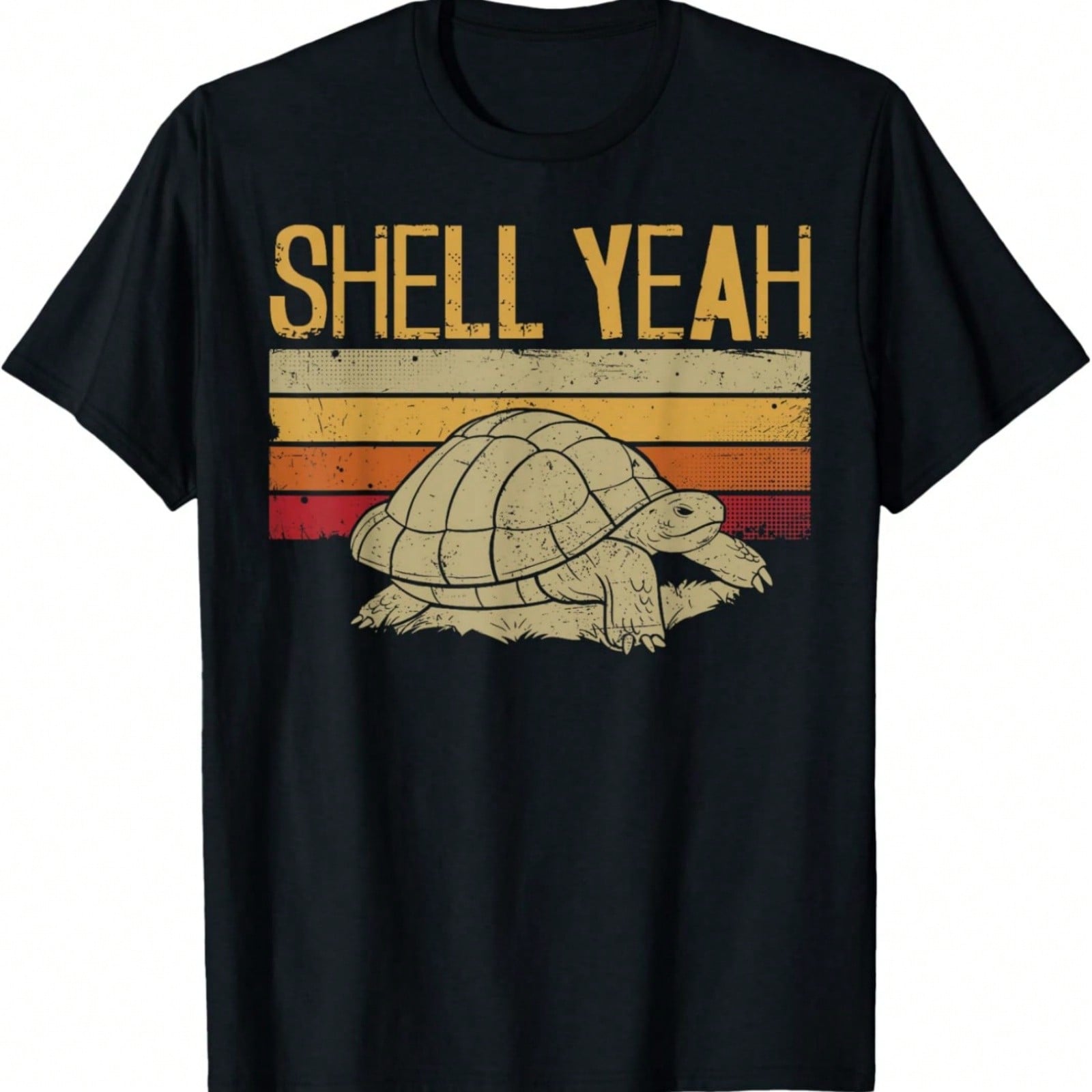 Sea Turtle Tortoise Pun Retro Vintage Shell Yeah T-Shirt S разноцветный
