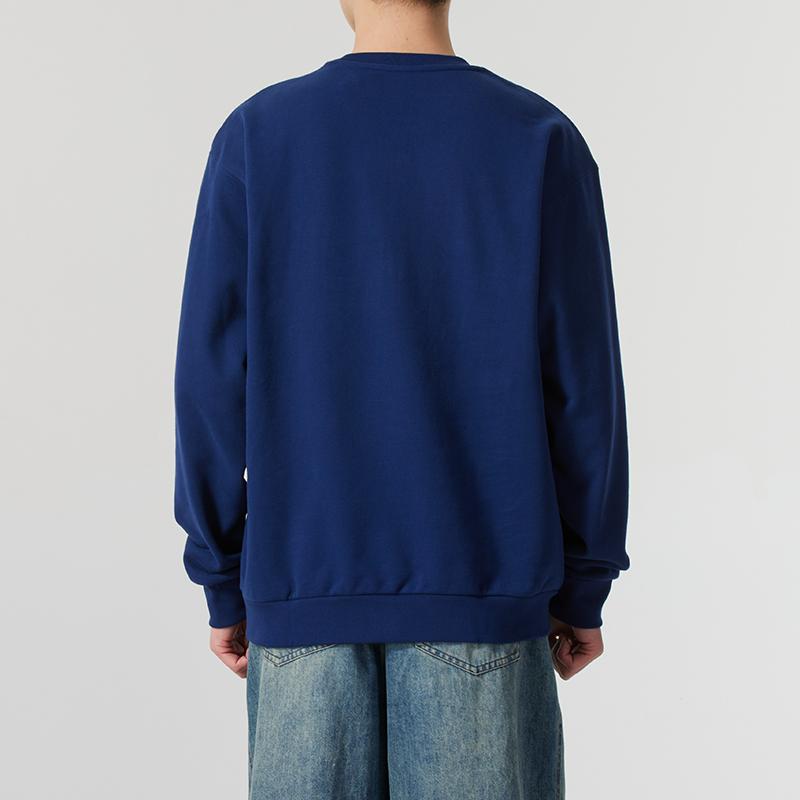 Adidas Sweatshirts Men's Blue Crew Neck Moderate JM1004-