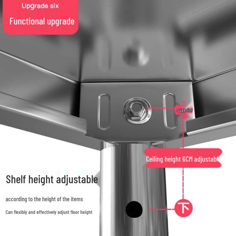 Küchenregal aus Edelstahl