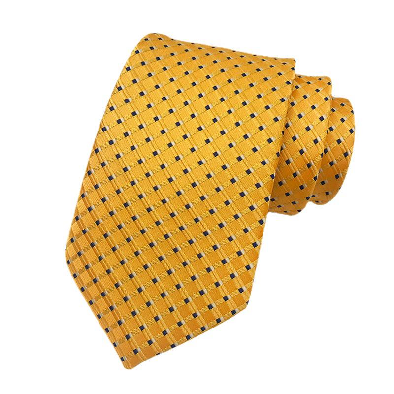 Men's Multi-Color Plaid Polka Dot Tie - Versatile for Formal & Casual Wear