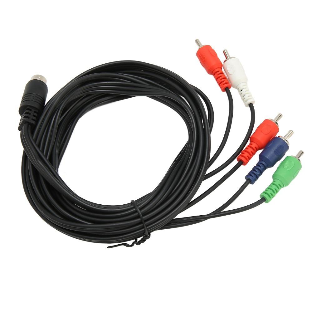 Red Green Blue and Red White 10 Pin DIN to 5RCA Cable AV Connection Wire Cable Home Entertainmen