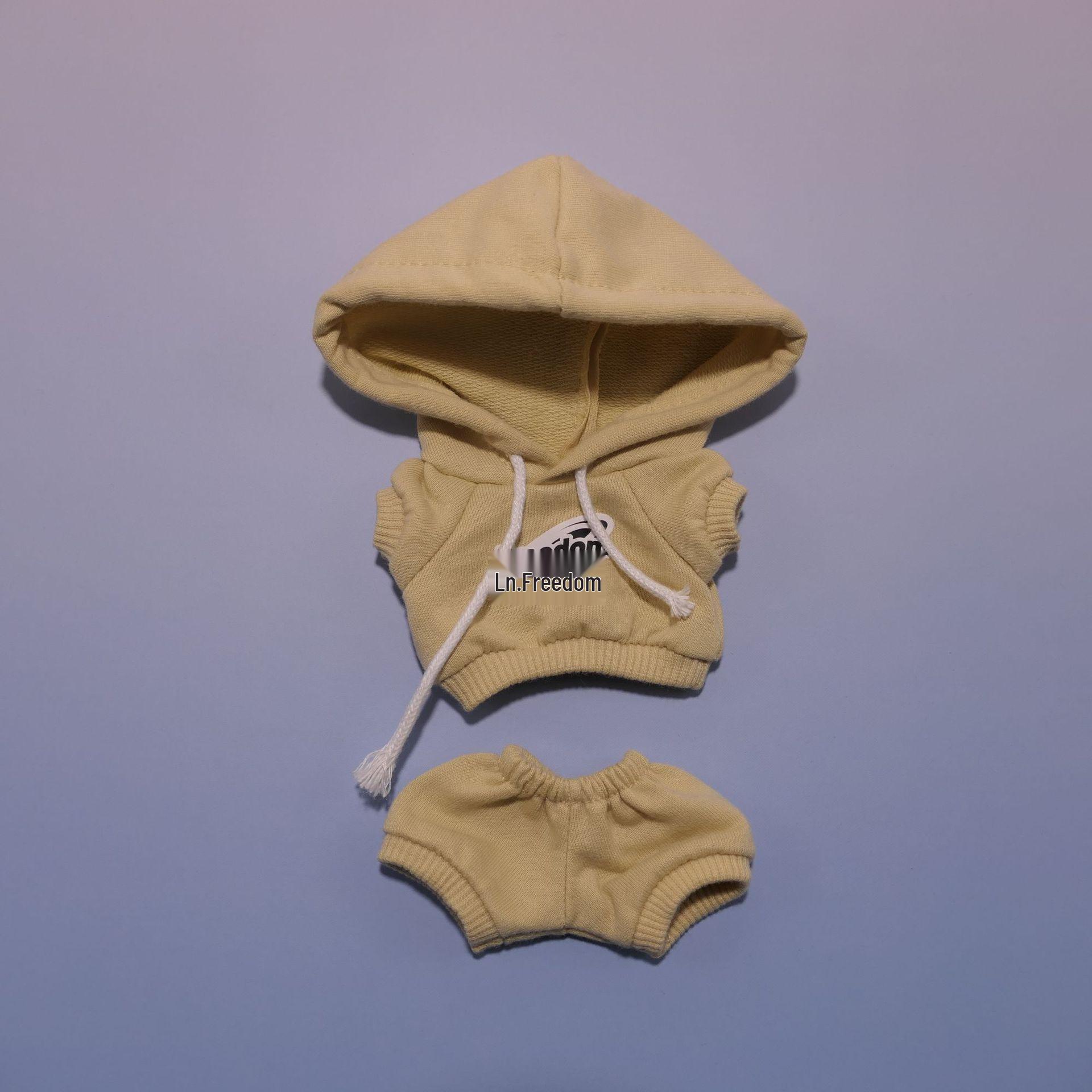 

Комплект худи Лабубу: Однотонная одежда для кукол с подвеской для первого и третьего поколения, 17 см сменные плюшевые товары. 17cm