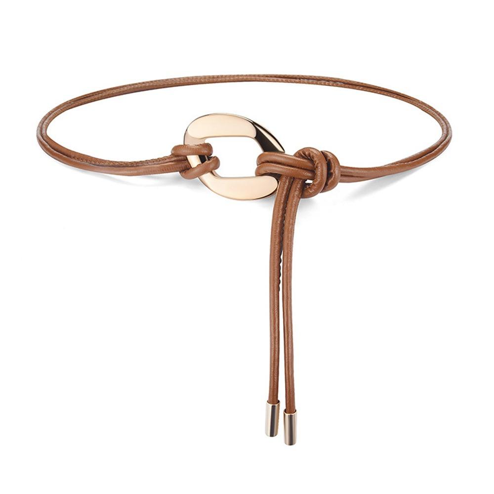 DIY Schlankmacher-Seil mit Metallschnalle Dünner Bund Mode Geknoteter Gürtel Für Röcke Kleider Oberteile Kleidung