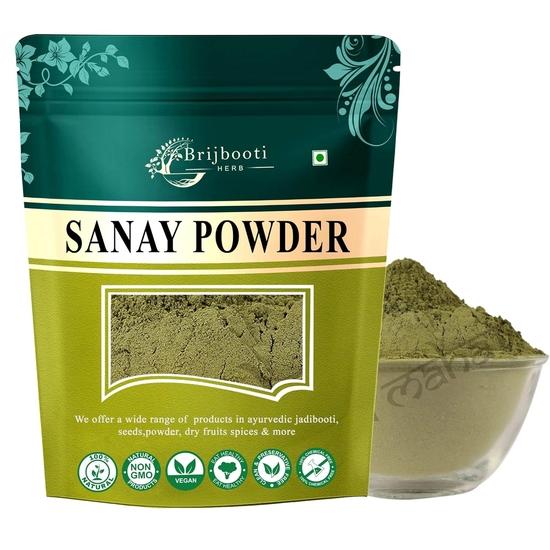 BIRJU MAHAVIR Senna Leaf Powder/Alexandrina Cassia Angustifolia Sonamukhi Patta/Sanay Patti (100 g), Natural (BMKB-72) 100GM