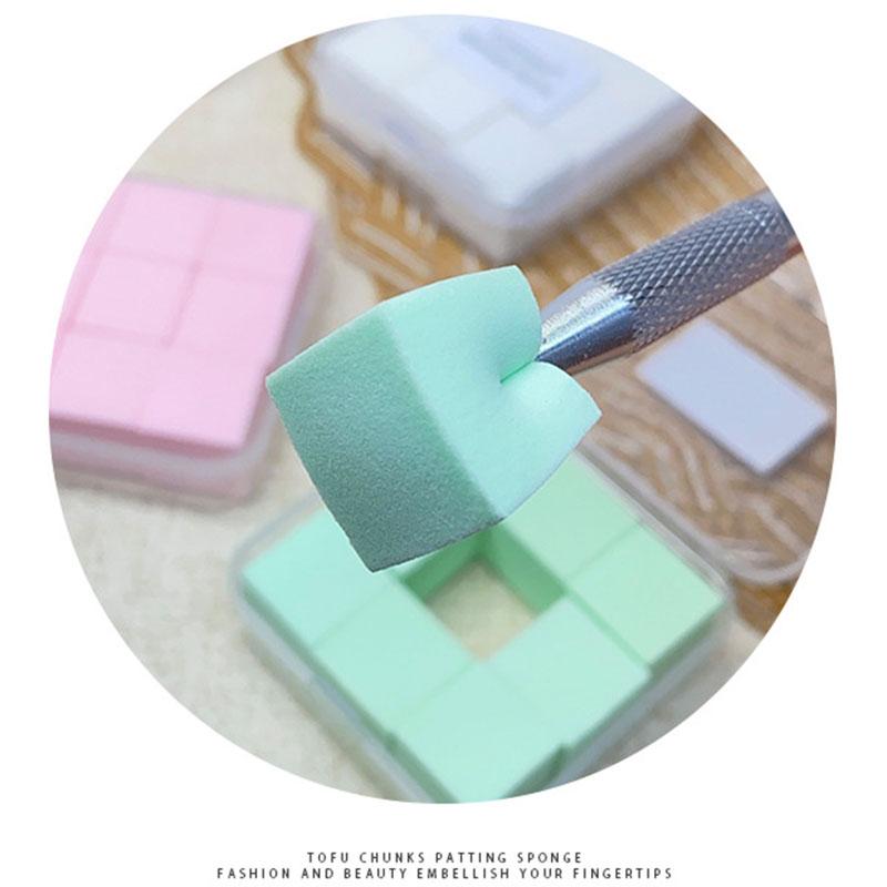 2Cm/0.79In Soft Nail Art Sponge 9Pcs/Box Nail Stamper Gradient Effect Painting Gel Halo Dyeing Tool Brush Diy Manicure Salon