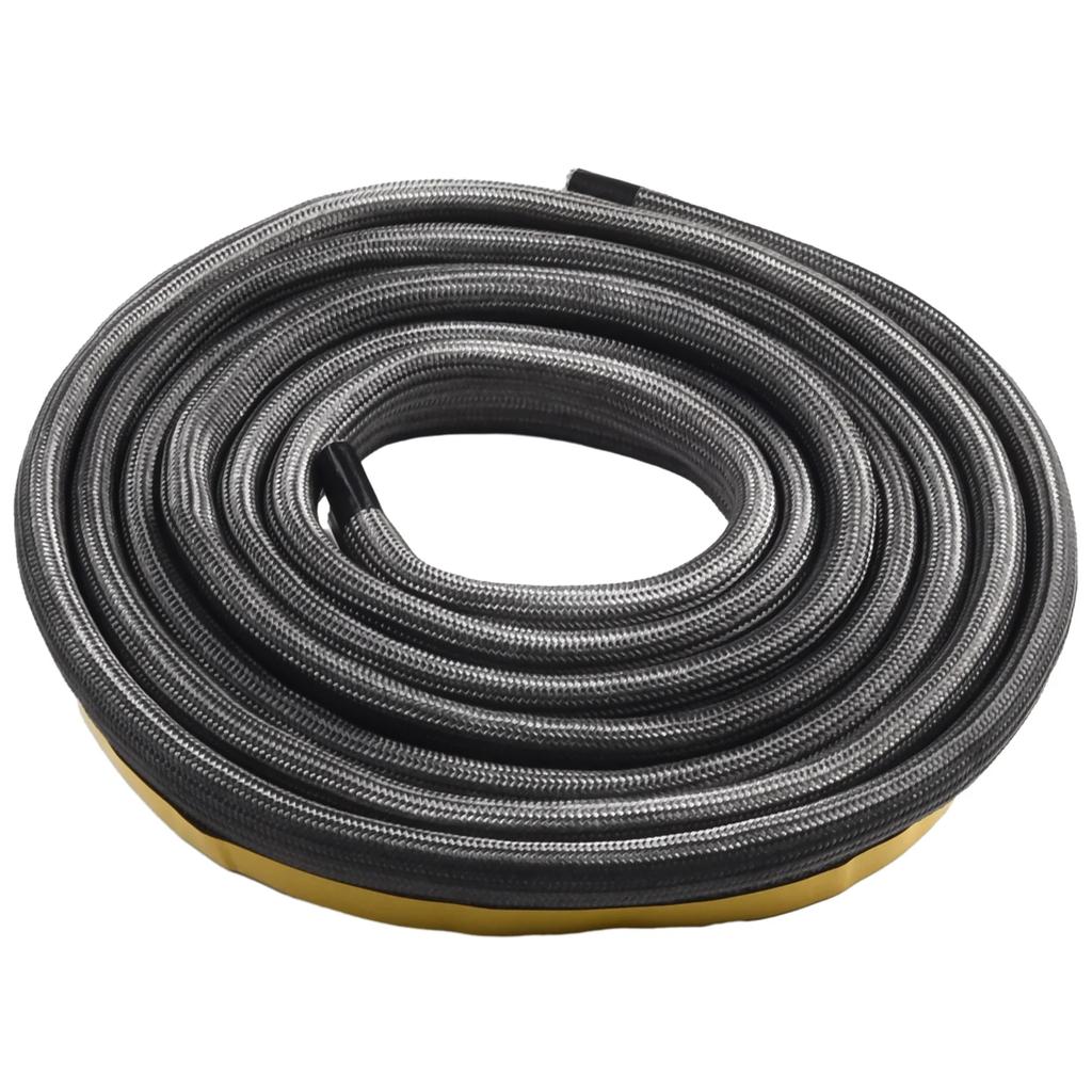 Door Seal Stove Rope Diameter 10mm Fire Glue Glass Yarns Thermal Insulation 550ºC Black Brand New High Quality