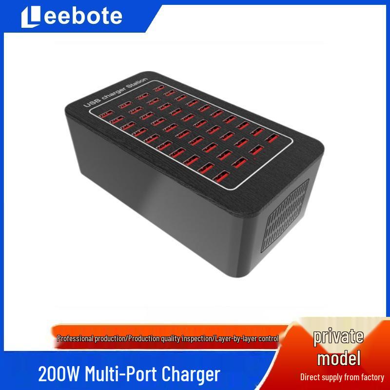 200W Multi-Port USB Desktop Charger 5V/2.4A 20-Port UK Standard