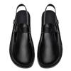 Fashion Business Summer Men Sandals Genuine Leather Mens Casual Shoes Outdoor Men Leather Sandals for Men Beach Shoes Comfy Roman Shoe