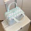 Polka Dot Pu Cosmetic Bag Three Layer Partition Toiletry Organizer Bag Travel Tote  Business