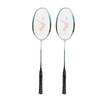 1 Pair Blue Badminton Racket Set Aluminum Alloy Comfortable Hand Grip Non Slip Badminton Racquet Kit