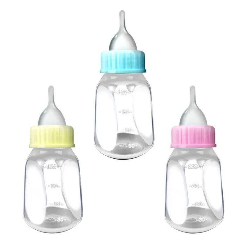 120ml Puppy Kitten Feeding Bottle Set Pet Dog Cat Bady Nursing Water Milk Feeder With Cleaning Brush Newborn Cat Drinking Bottle
