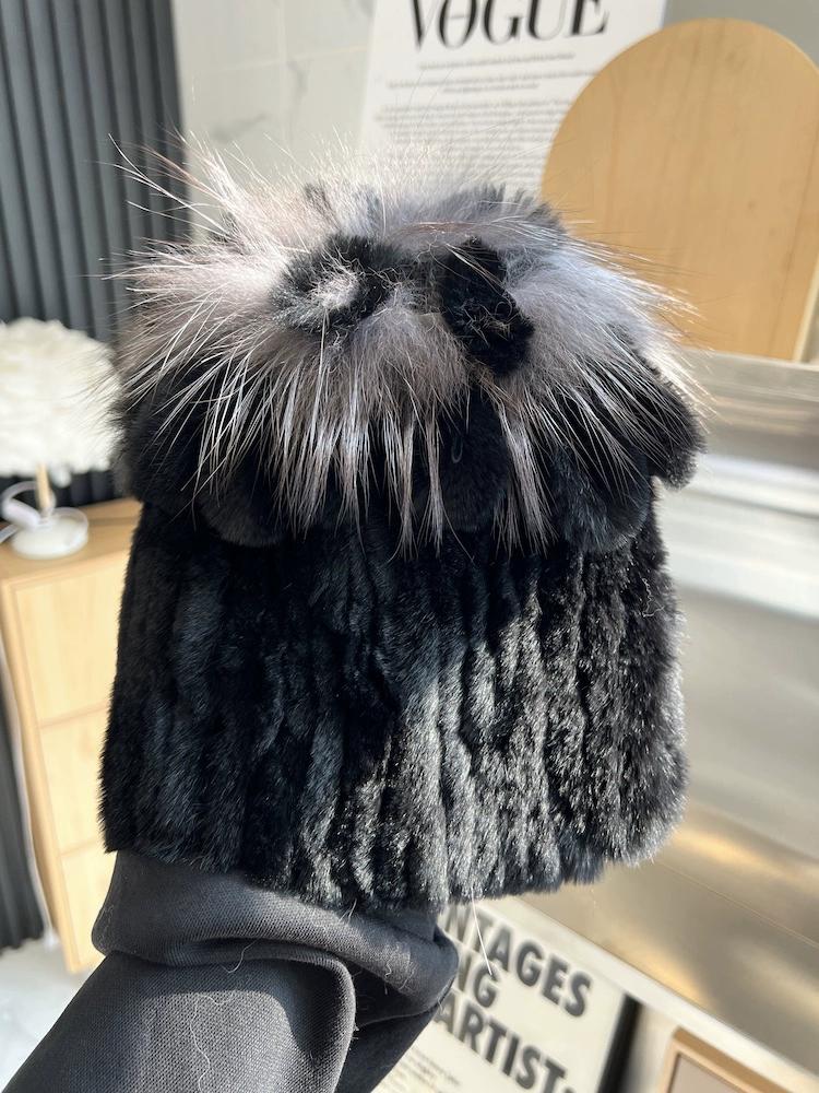 Hat Winter Women's Winter Fashion Rabbit Hair Baotou Hat Women's Youth Wool Thickened Warm Ear Protection Fur Ladies