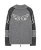 Illigo Angel Ring Cowichan Knit Zip-Up Grey