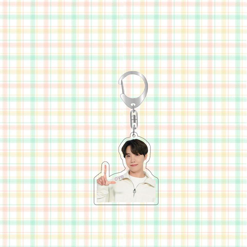 BTS Casual Style Keychain, Bangtan Boys Photo Keyring, Kpop Idol Bag Pendant for ARMY Fans(Jin RM Suga Jimin V J-Hope Jungkook)
