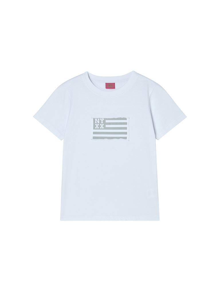 NYXX Nyx Flag Aplique Tee White