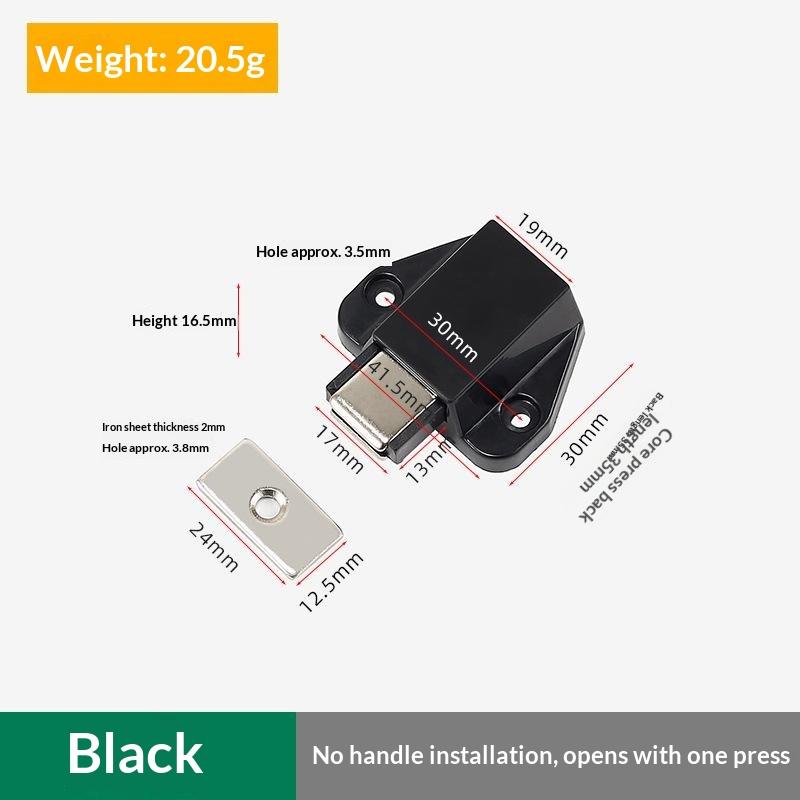 Invisible Cabinet Catches Hidden Magnetic Bouncer Door Catches Handle Free Plastic Adjustable Drawer Bouncer Hardware Accessory
