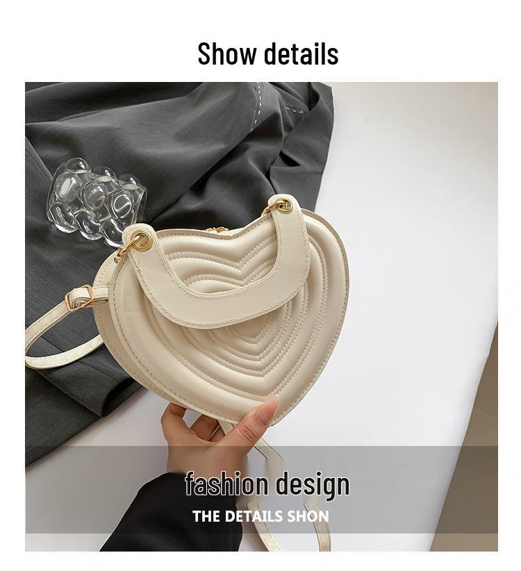 2024 Spring/Summer Women's Heart-Shaped Candy Color Handbag: Sweet & Fashionable Small Bag