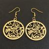 Witchcraft Tetragrammaton Pentagram Stainless Steel Elegant Drop Earrings Silver Color Je Star Women Jewelry Gift E447S02