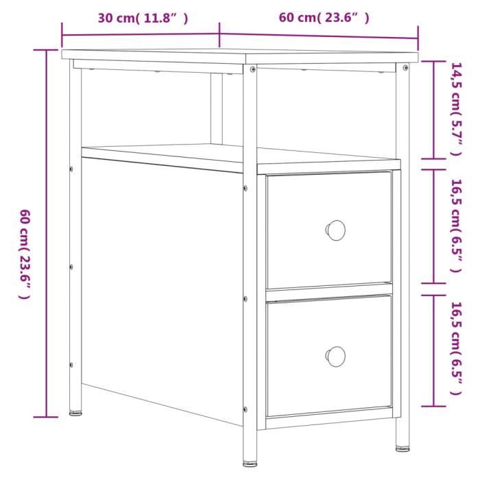 VidaXL Bedside Tables 2 Pcs Black 30x60x60 Cm Engineered Wood 826064