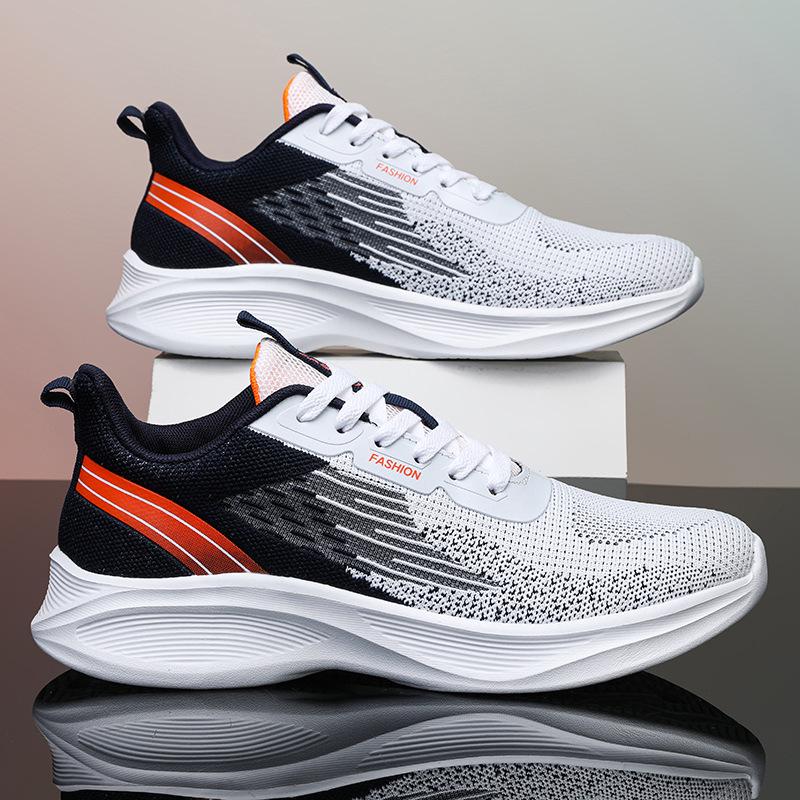 Men's Summer Lightweight Breathable Mesh Running Shoes, Size 45, Youth Sports Sneakers