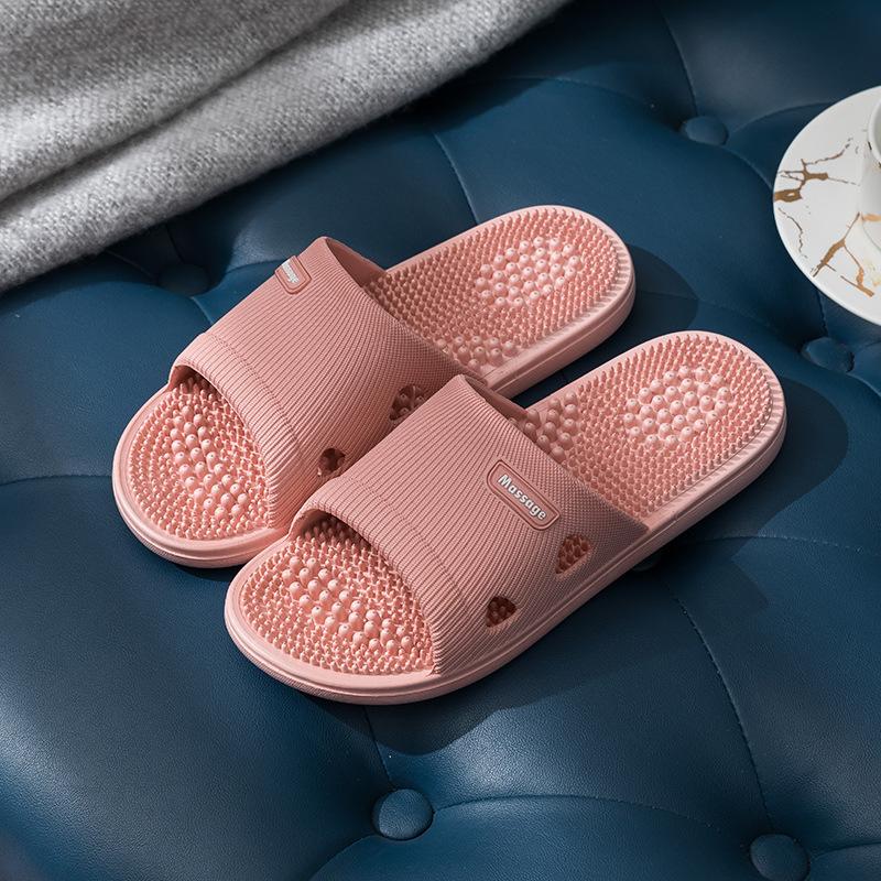 Unisex Anti-slip Foot Massage Slippers for Indoor and Bathroom Use