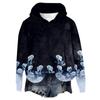 Women's Hooded Long Sleeve Printed Flannel Top Hooded Sweatshirt