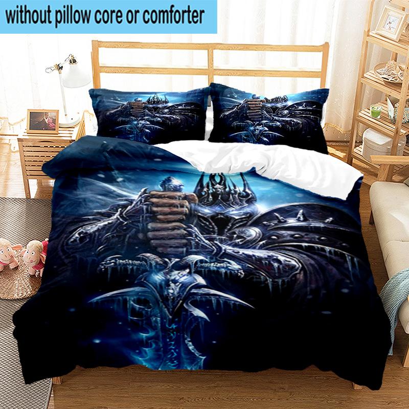3PCS Warcraft Game 3pcs Bedding,Including 3PCS Duvet Cover And 2pcs Pillowcases Perfect for Christmas,Ideal for Bedroom, Dormitory