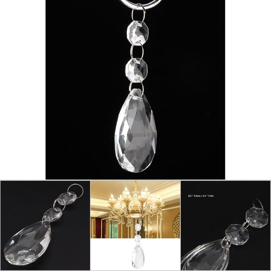 1Pcs Transparent Crystal Glass Hanging Strings Craft Decoration Accessories(#2)