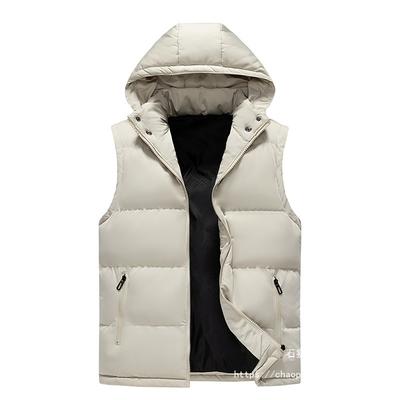 Men's Vest Is a Must In Winter To Keep Warm and Warm. Hooded Vest Men's Thickened Windproof and Waterproof Zipper Pocket Is Casual and Fashionable.